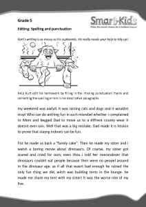 Grade 5 English Worksheet: Editing | Smartkids