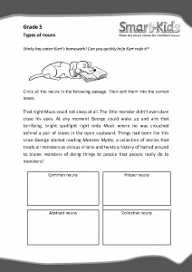 Grade 5 English Worksheet Types Of Nouns Smartkids
