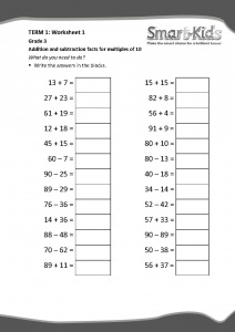 Grade 3 Maths Worksheet: Addition and subtraction | Smartkids