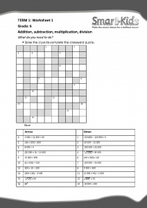Grade 6 Maths Worksheet: The four operations | Smartkids